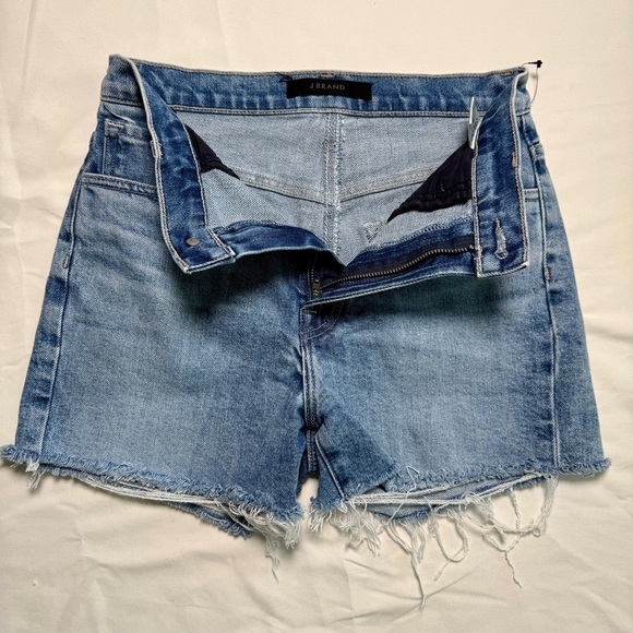 J Brand Jules Short Size 25 Light Wash Raw Hem High Rise Denim Shorts - Picture 3 of 9